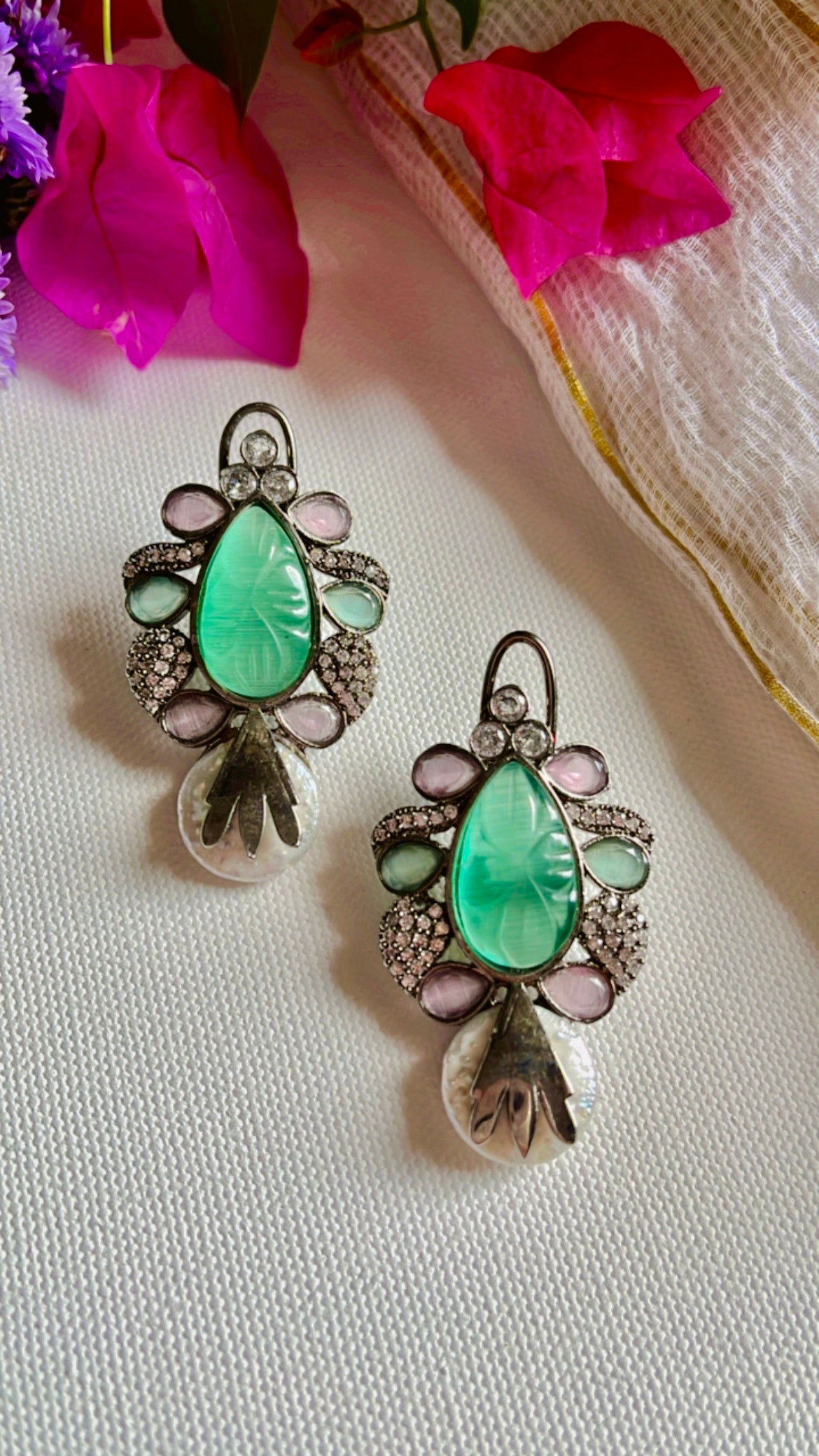 Mint Tiya Earring