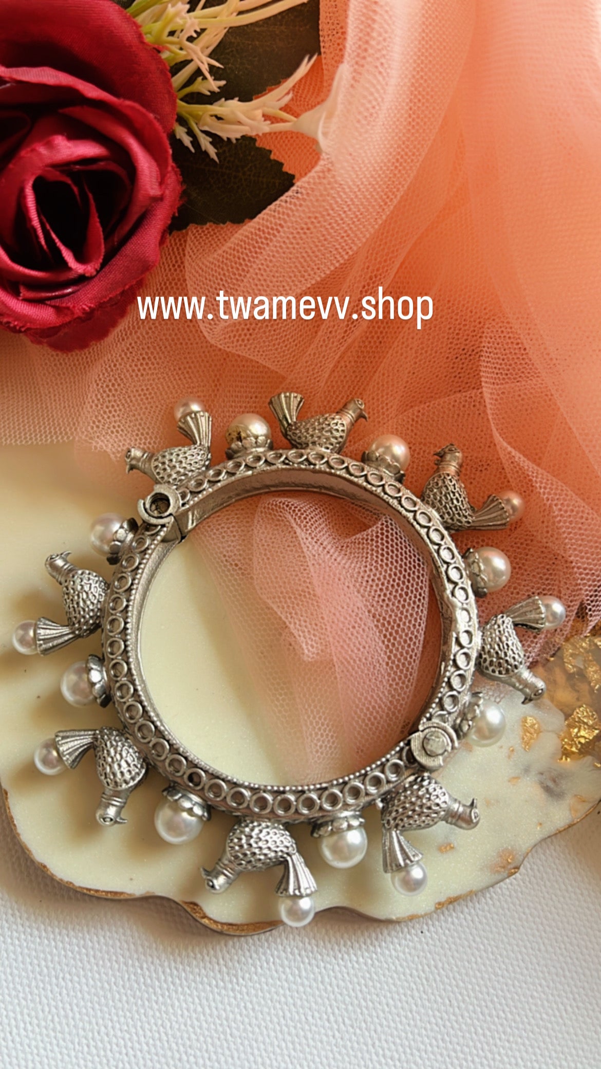 Mohini Silver Bangle