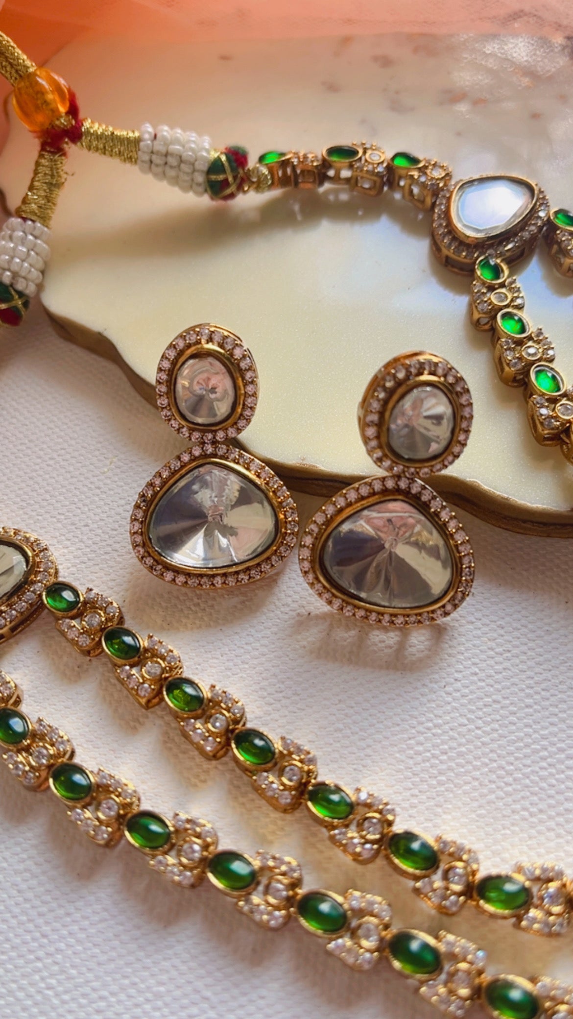 Green Siddika Necklace Set