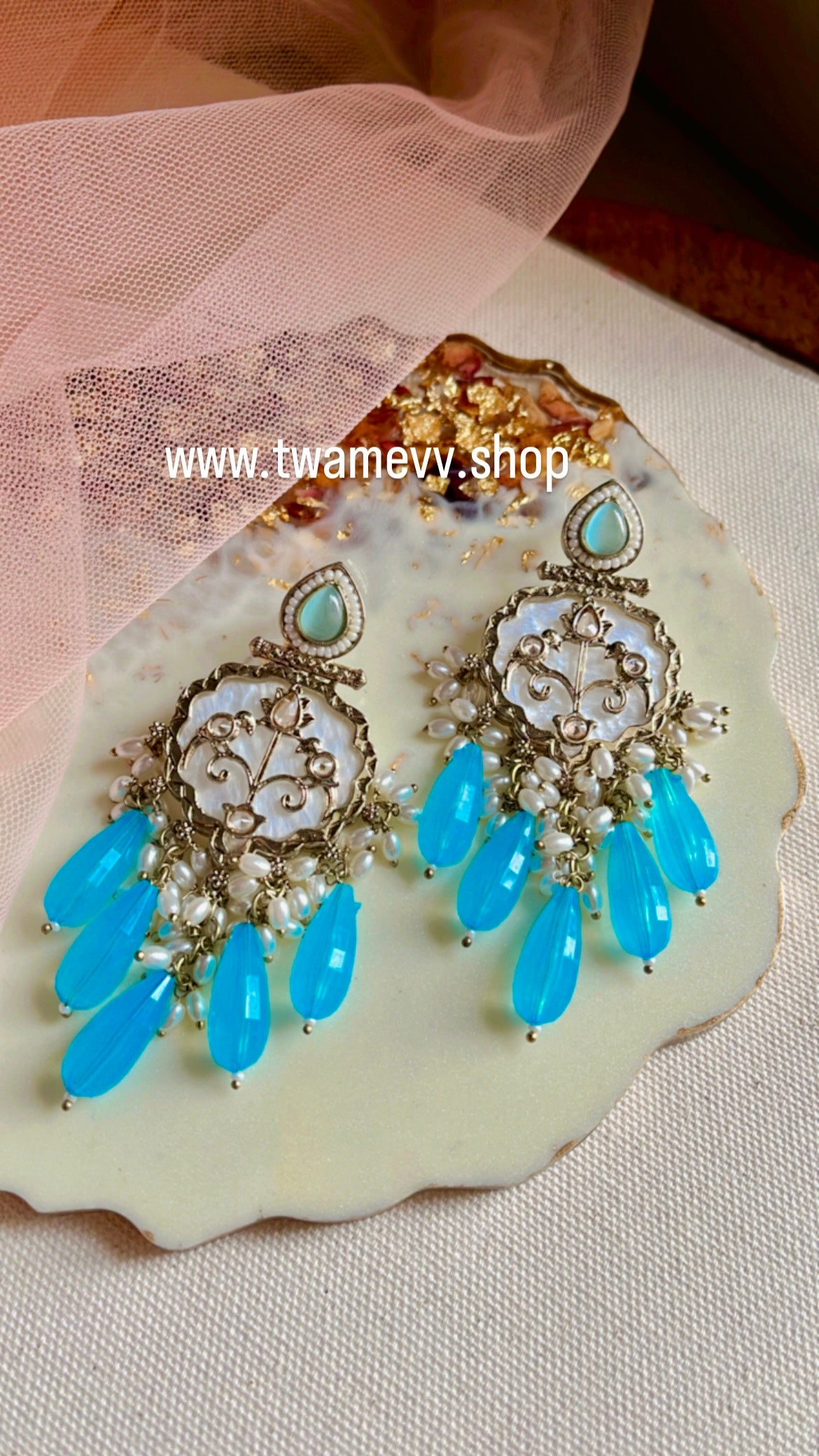 Blue Upagya Earring