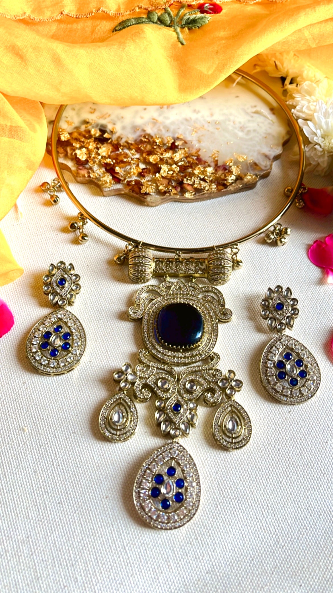 Blue Ramya Neckpiece Set