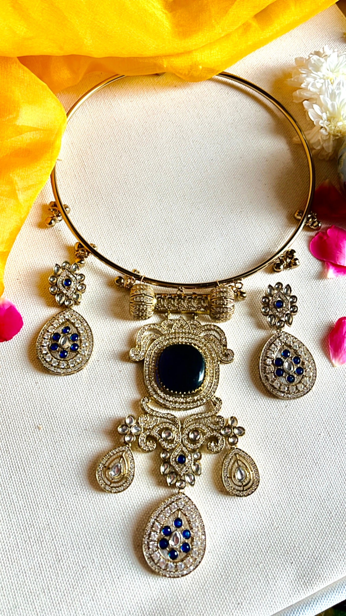 Blue Ramya Neckpiece Set