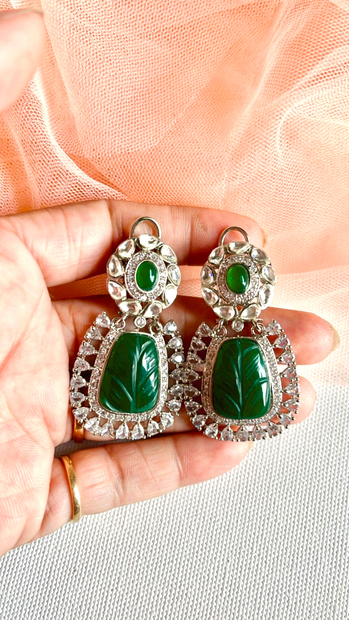 Green Rangeeta Earring