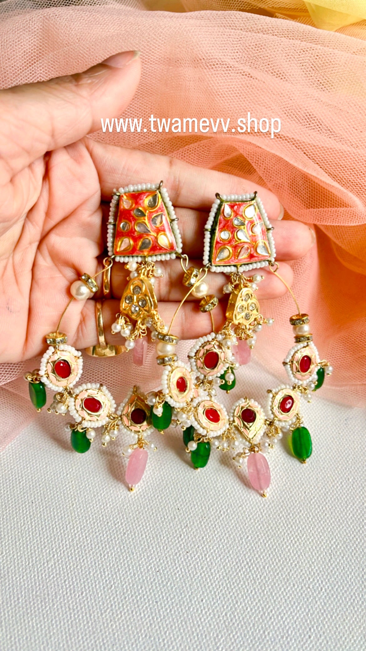 Orange Shalika Earring