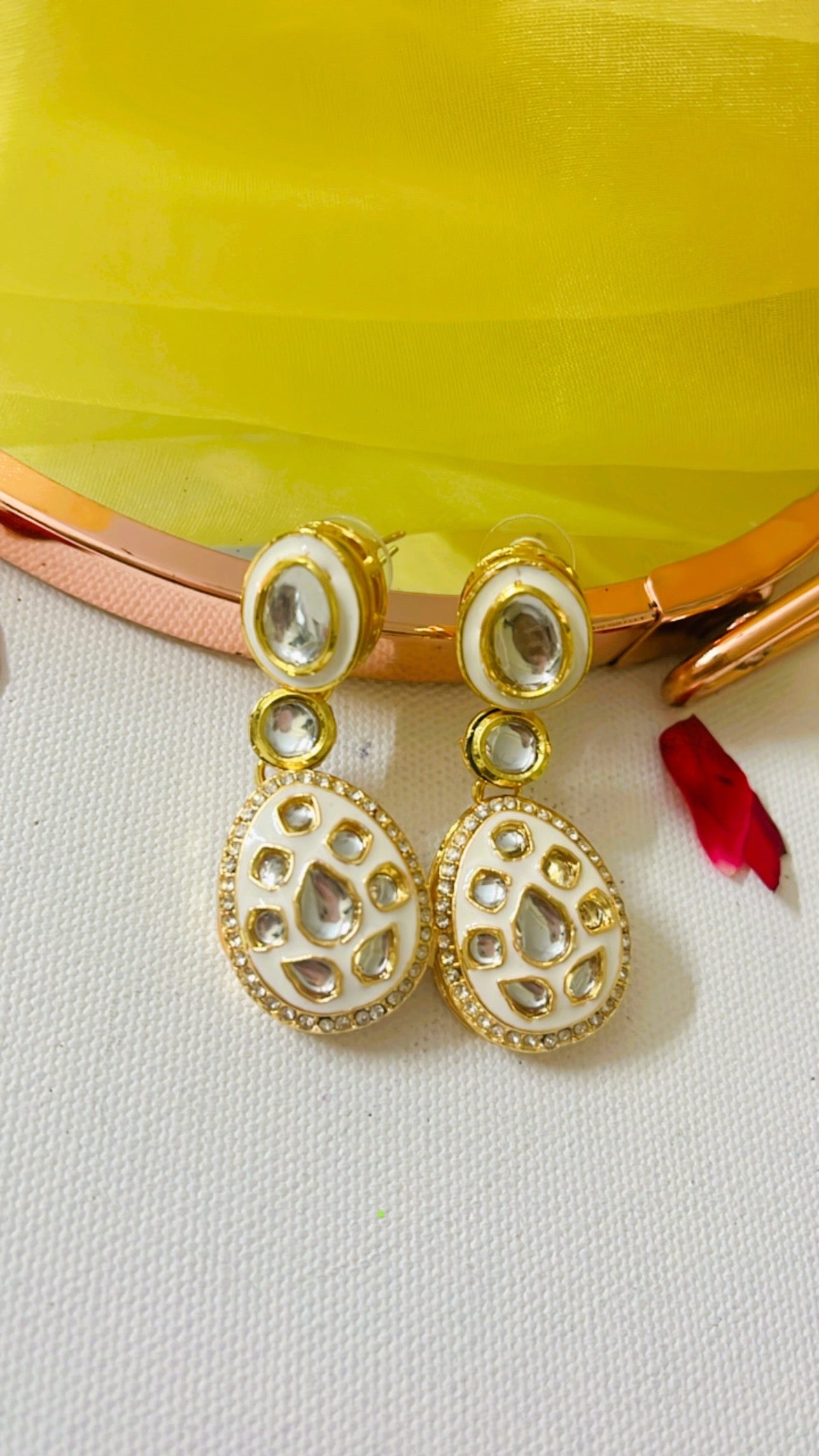 White Mehak Earring