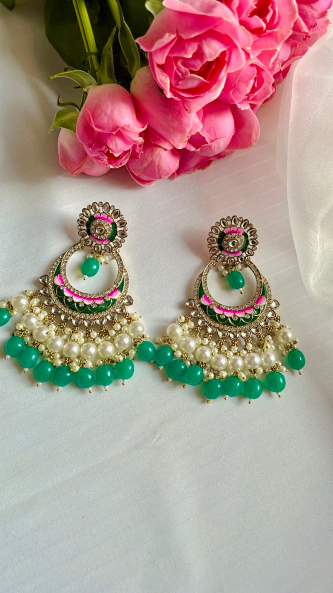 Green Kanshika Earring