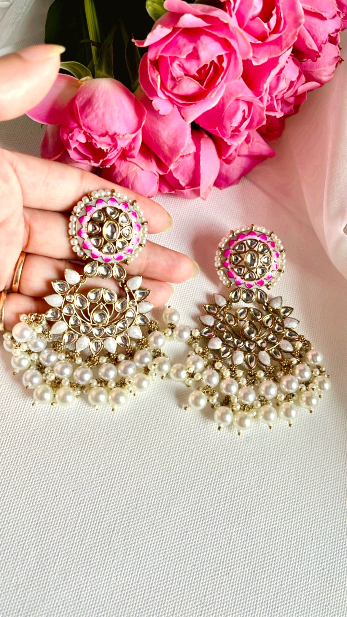 White Navediya  Earring