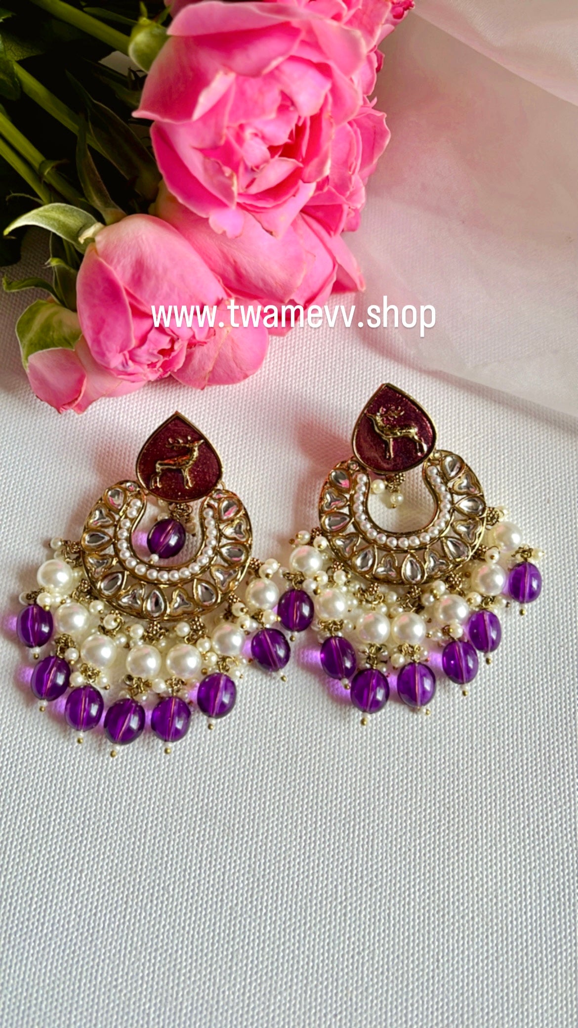 Purple Amira Earring