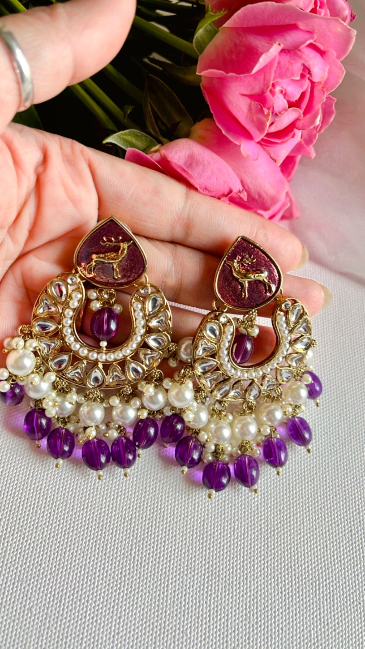 Purple Amira Earring