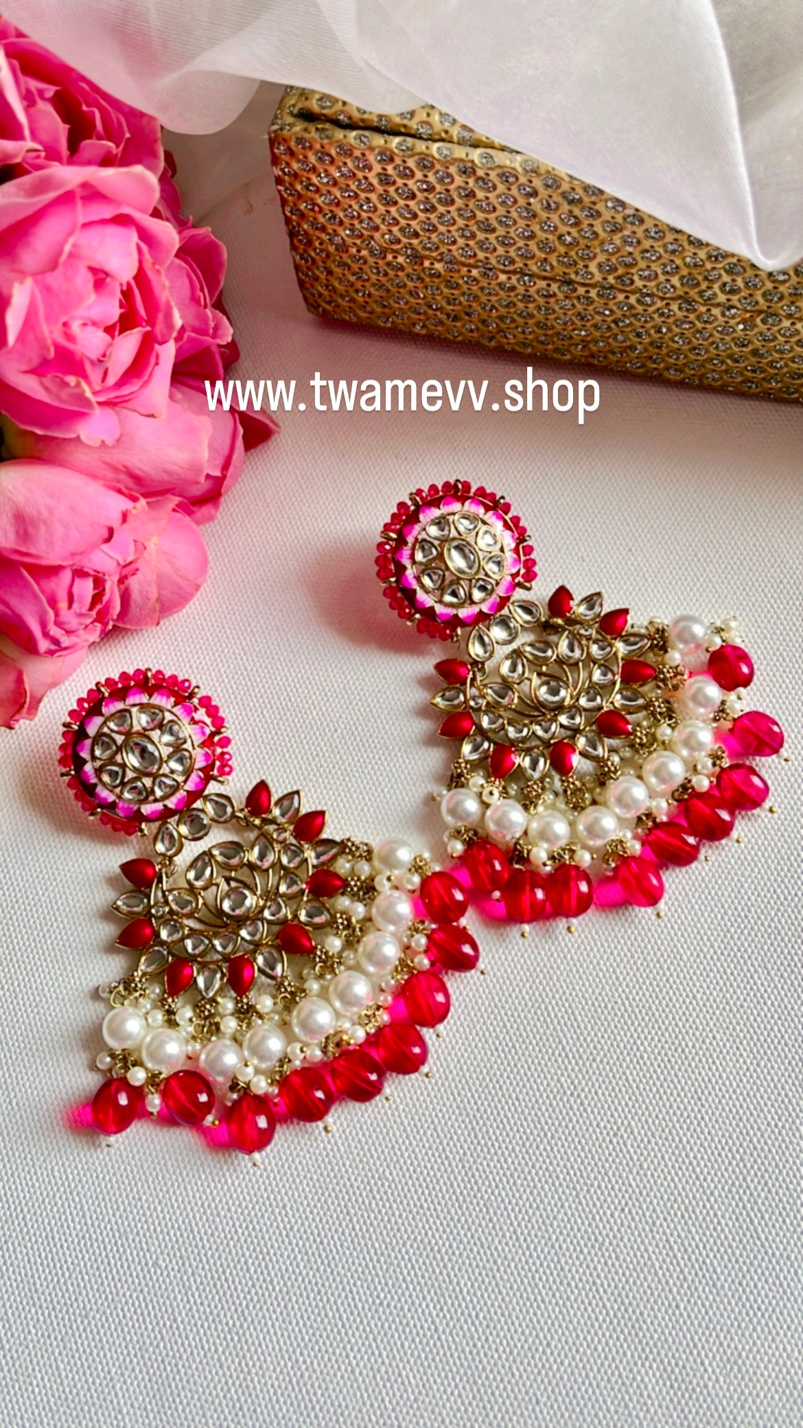 Red Navediya  Earring