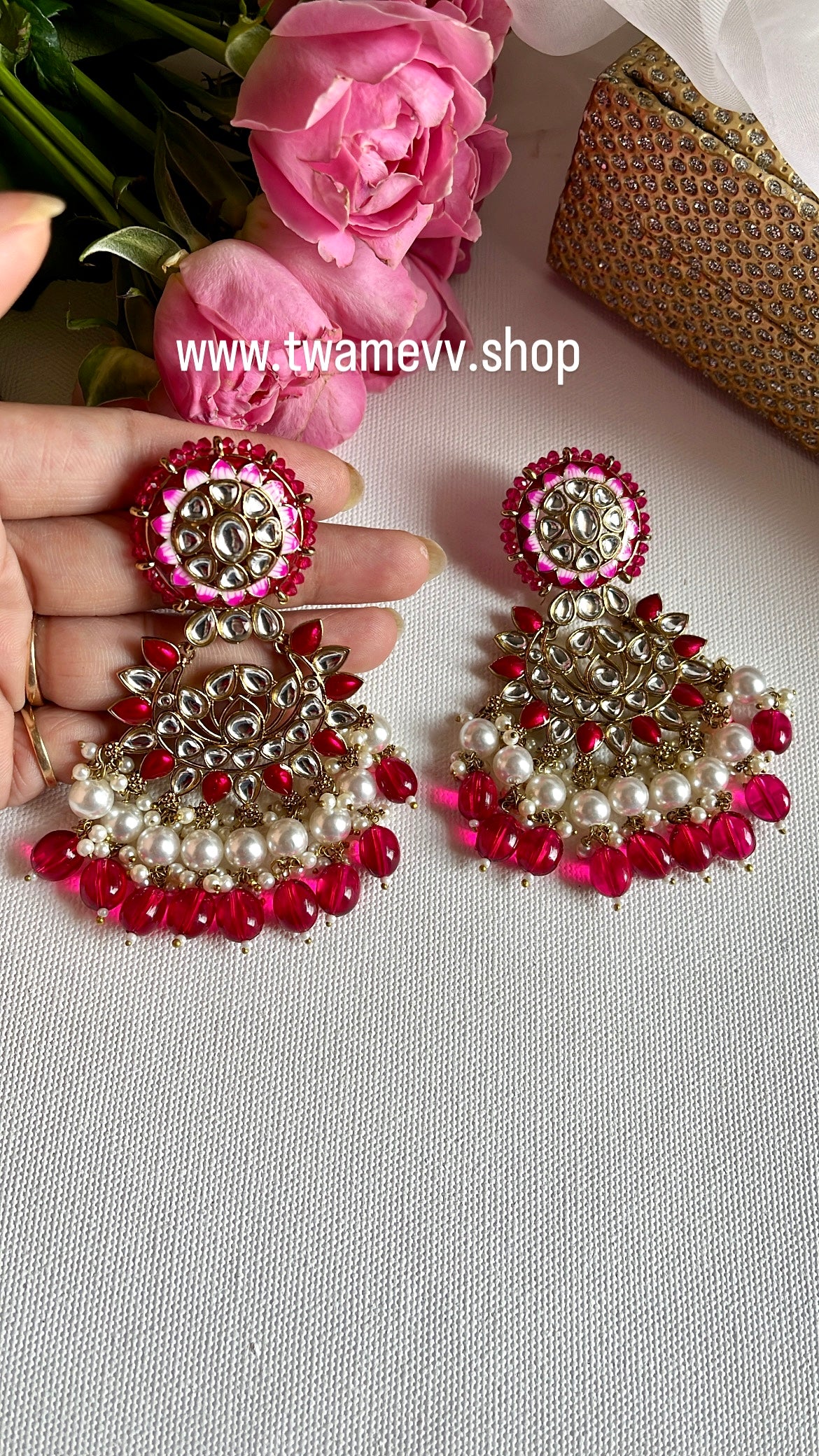 Red Navediya  Earring