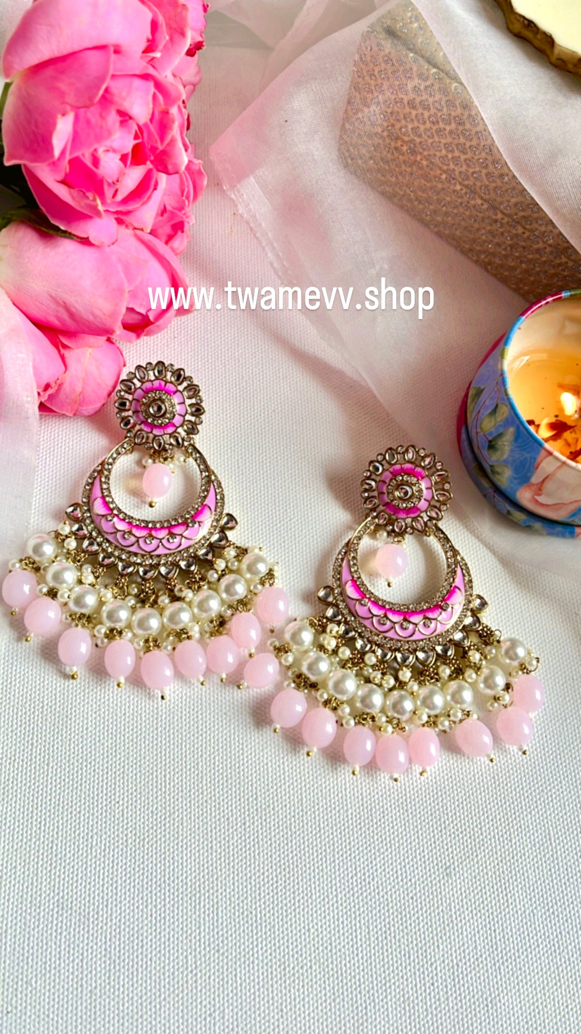 Pink Kanshika Earring