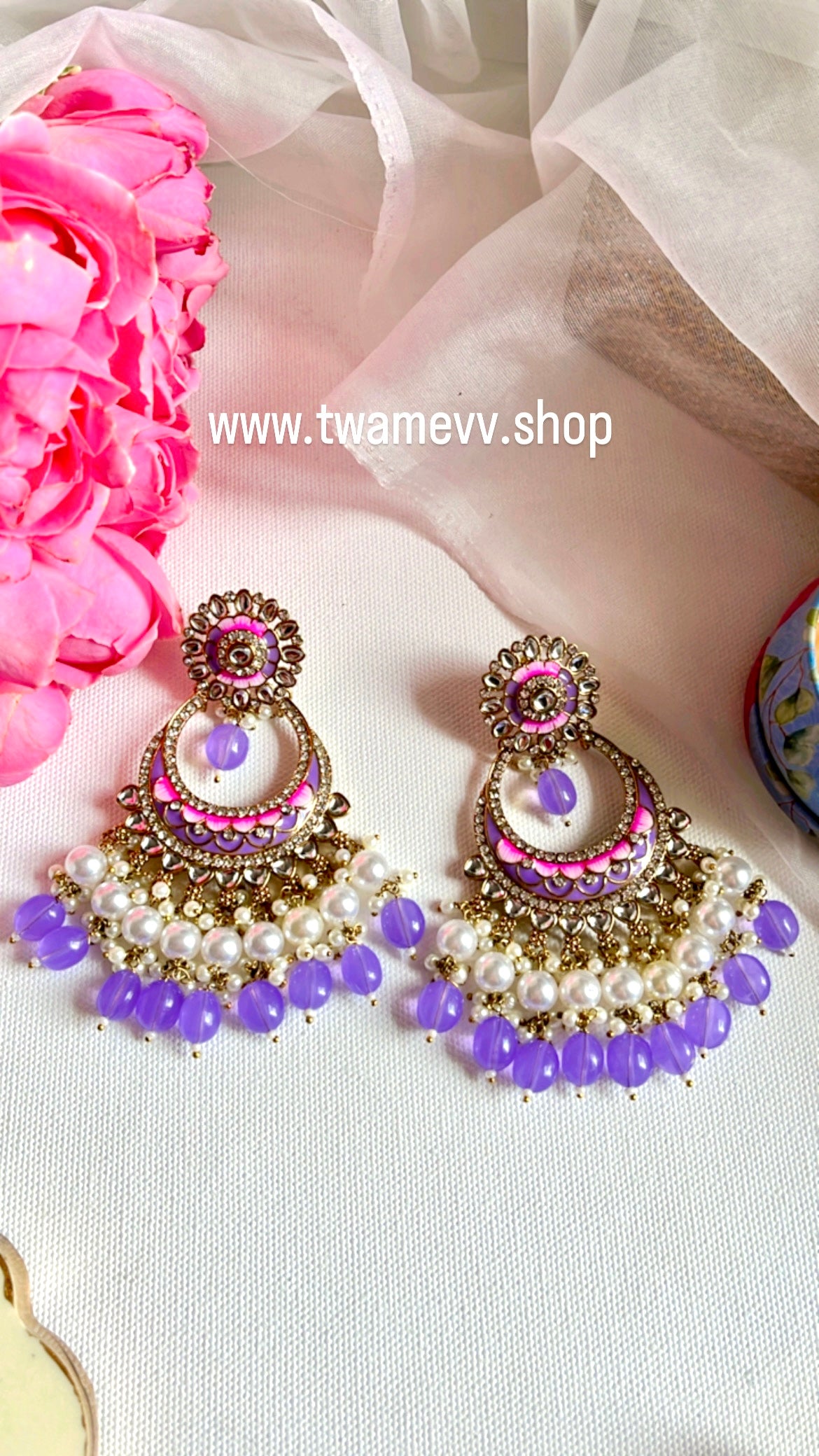 Purple Kanshika Earring