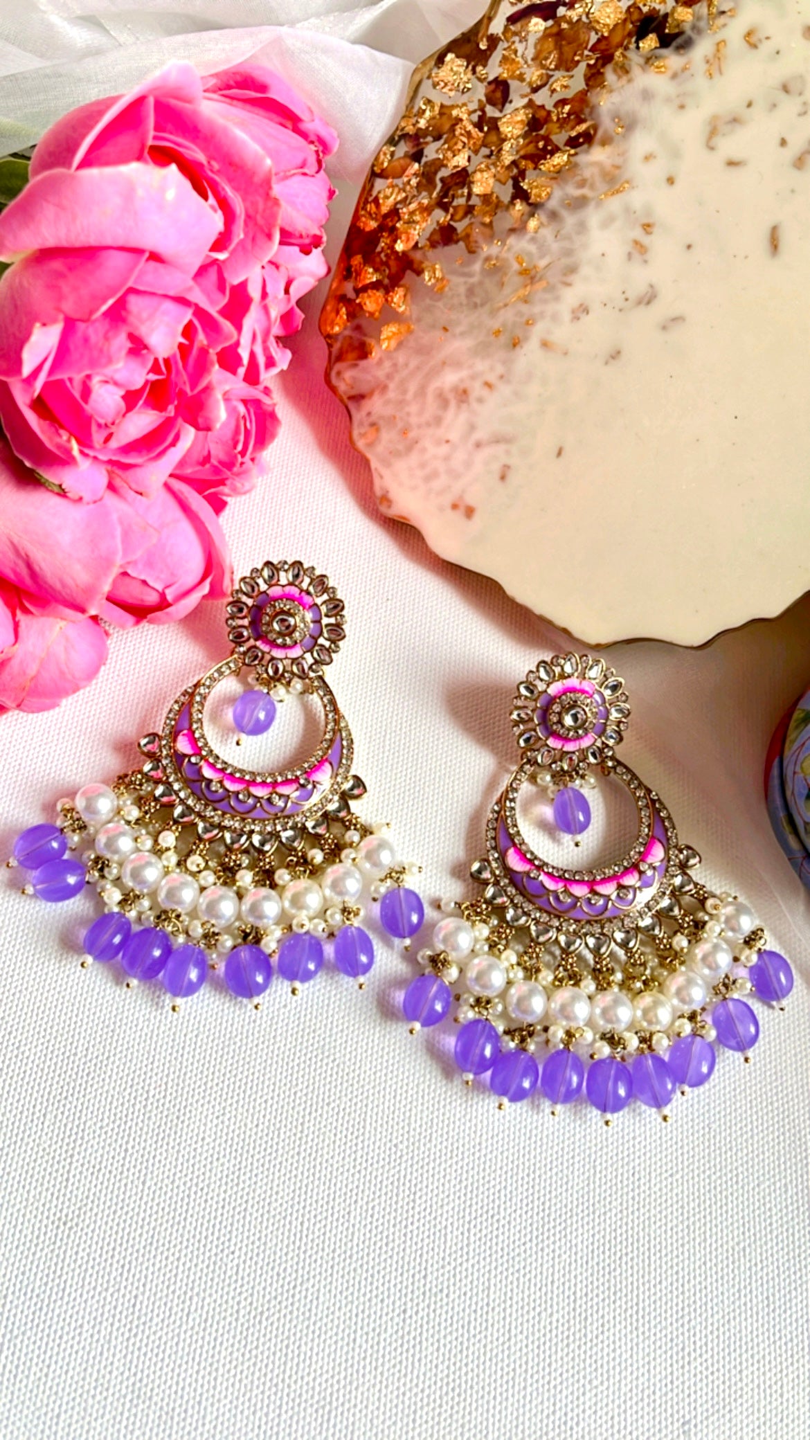 Purple Kanshika Earring