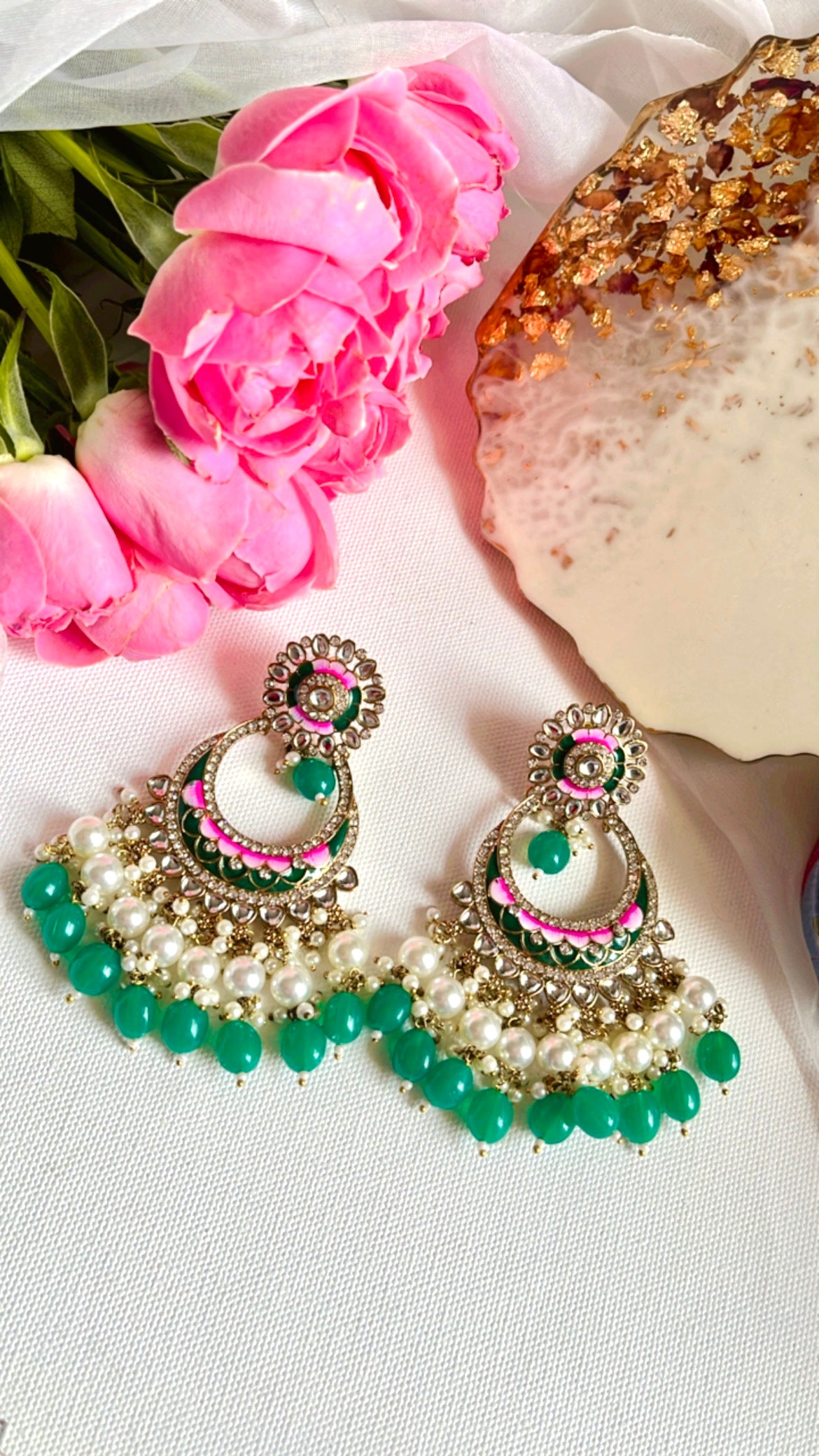 Green Kanshika Earring