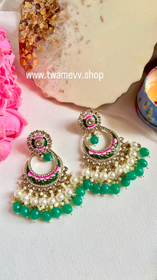 Green Kanshika Earring