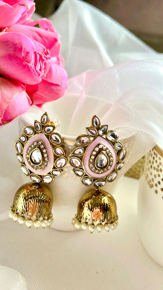 Pink Divya Earring