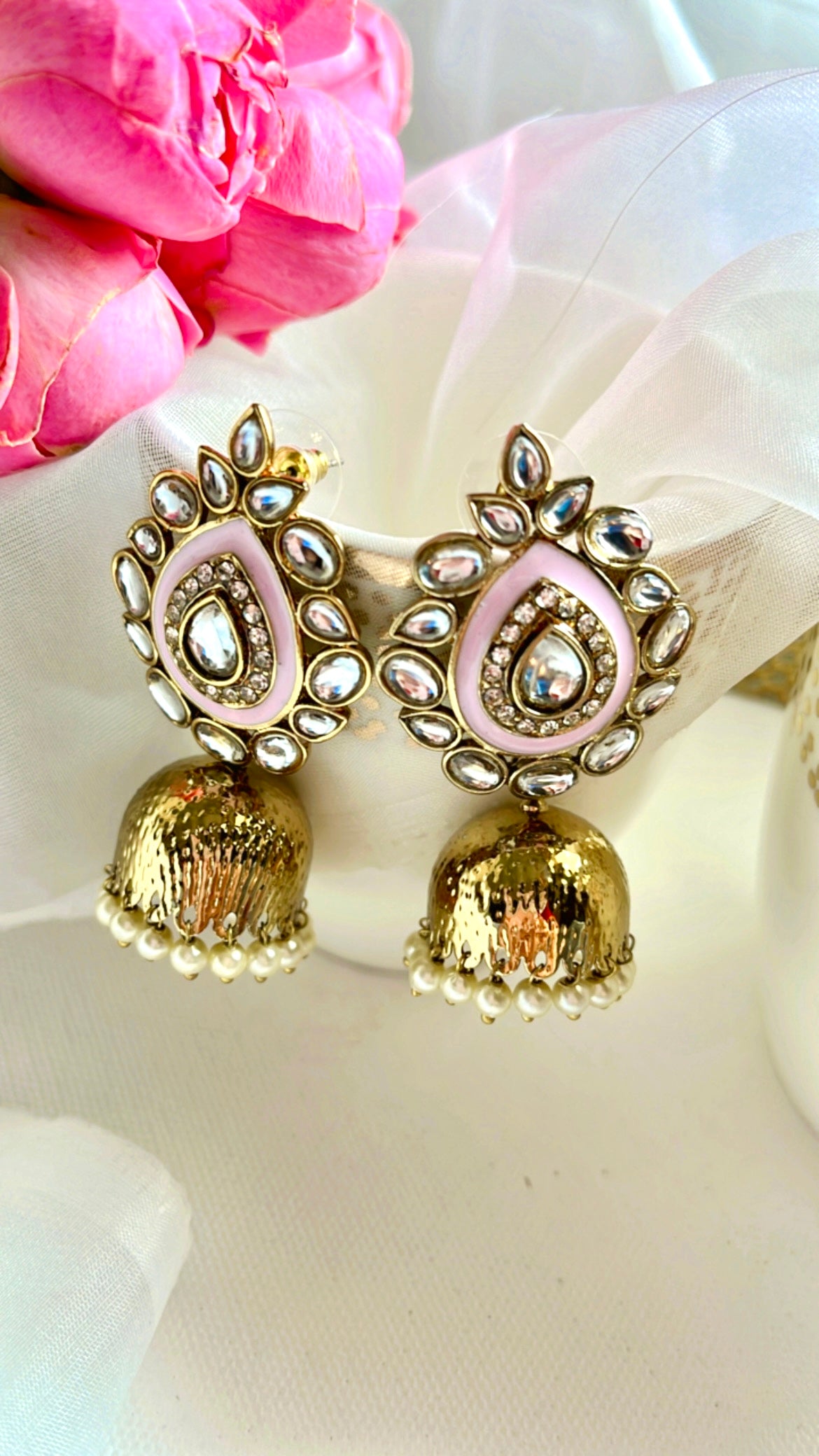 Pink Divya Earring