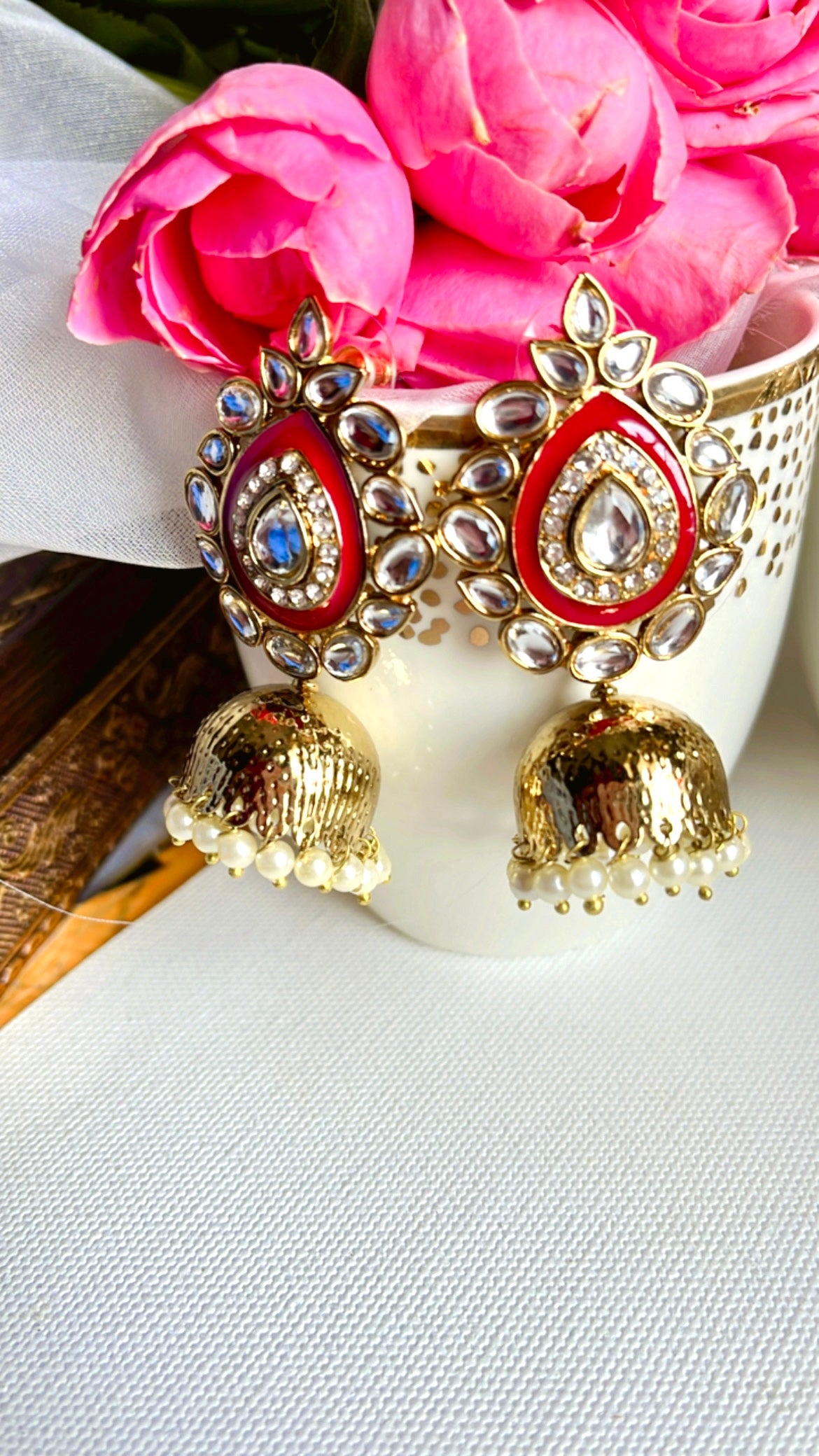 Red Divya Earring