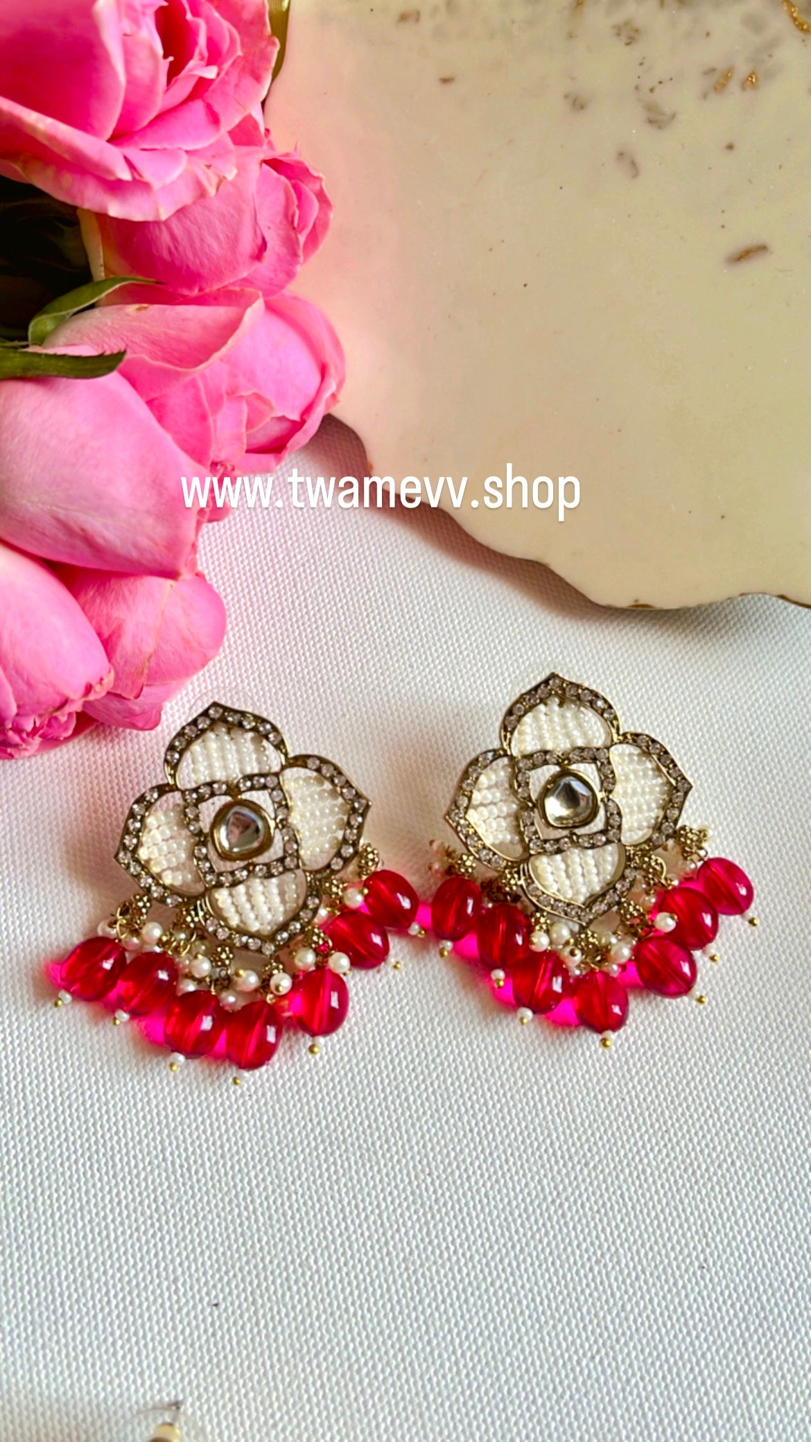 Red Pratika  Earring