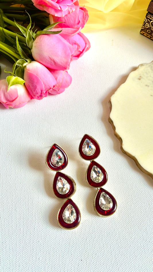 Red Zania Earring