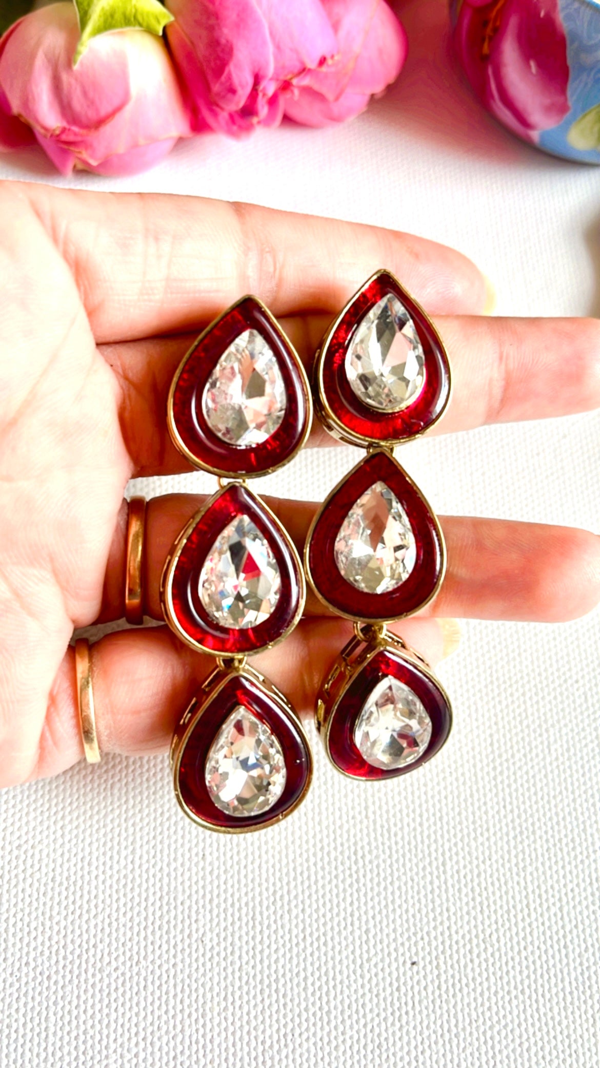 Red Zania Earring