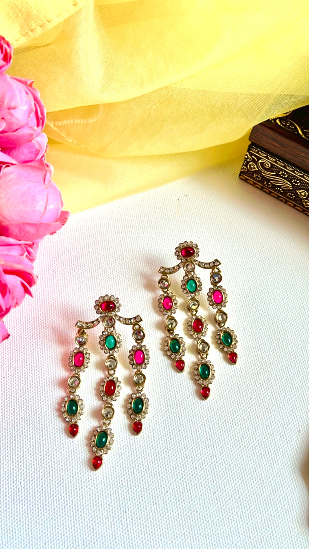 Green Red Nandani Earring