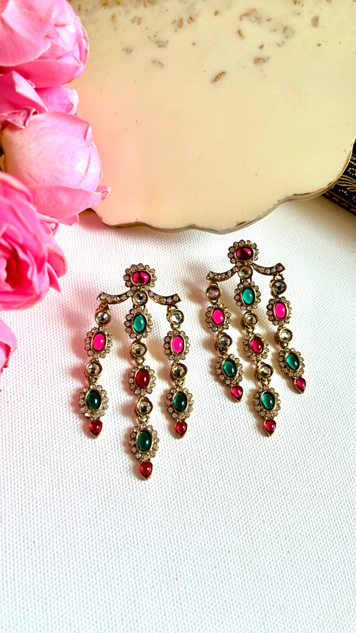 Green Red Nandani Earring