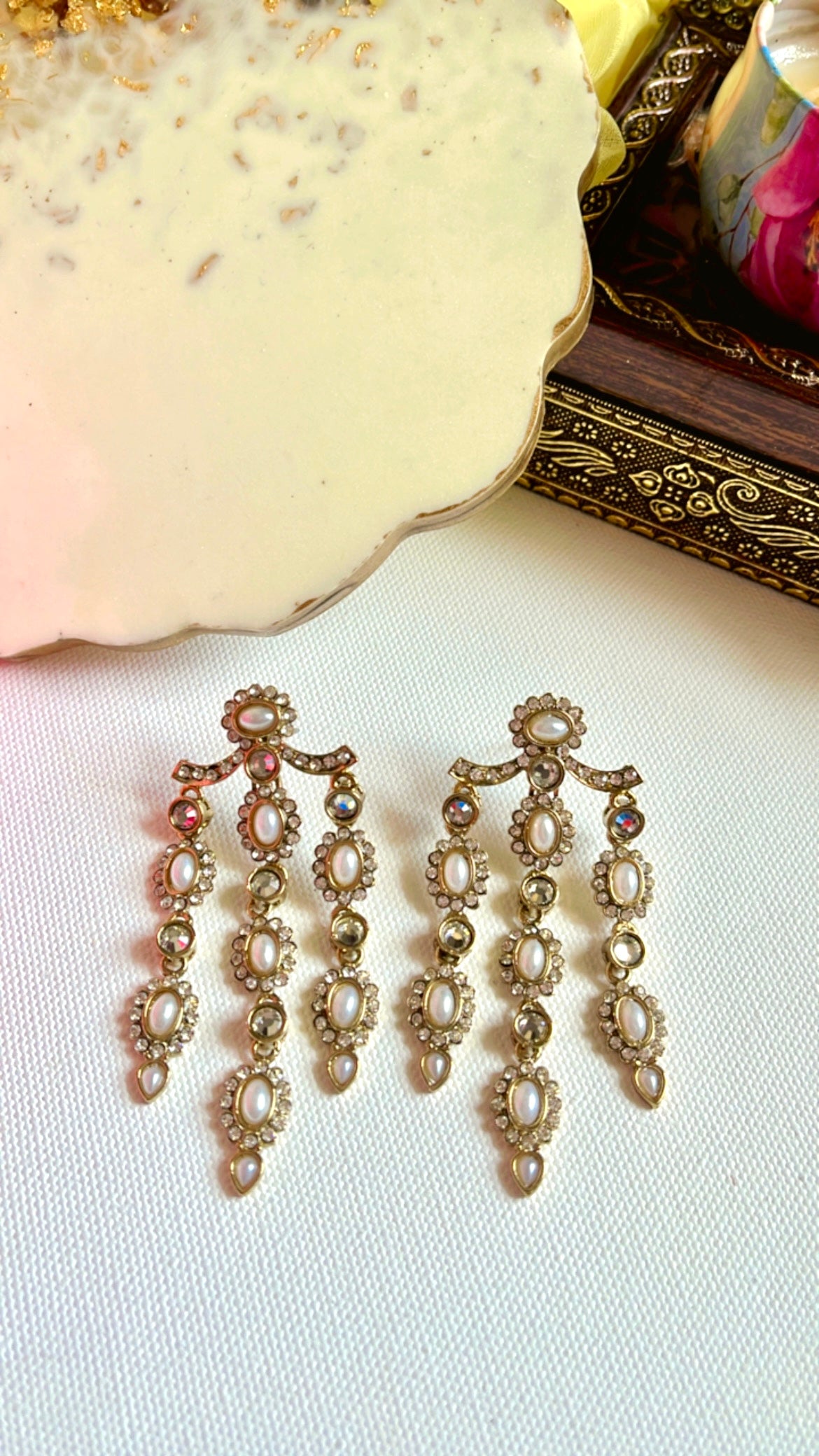 White Nandani Earring