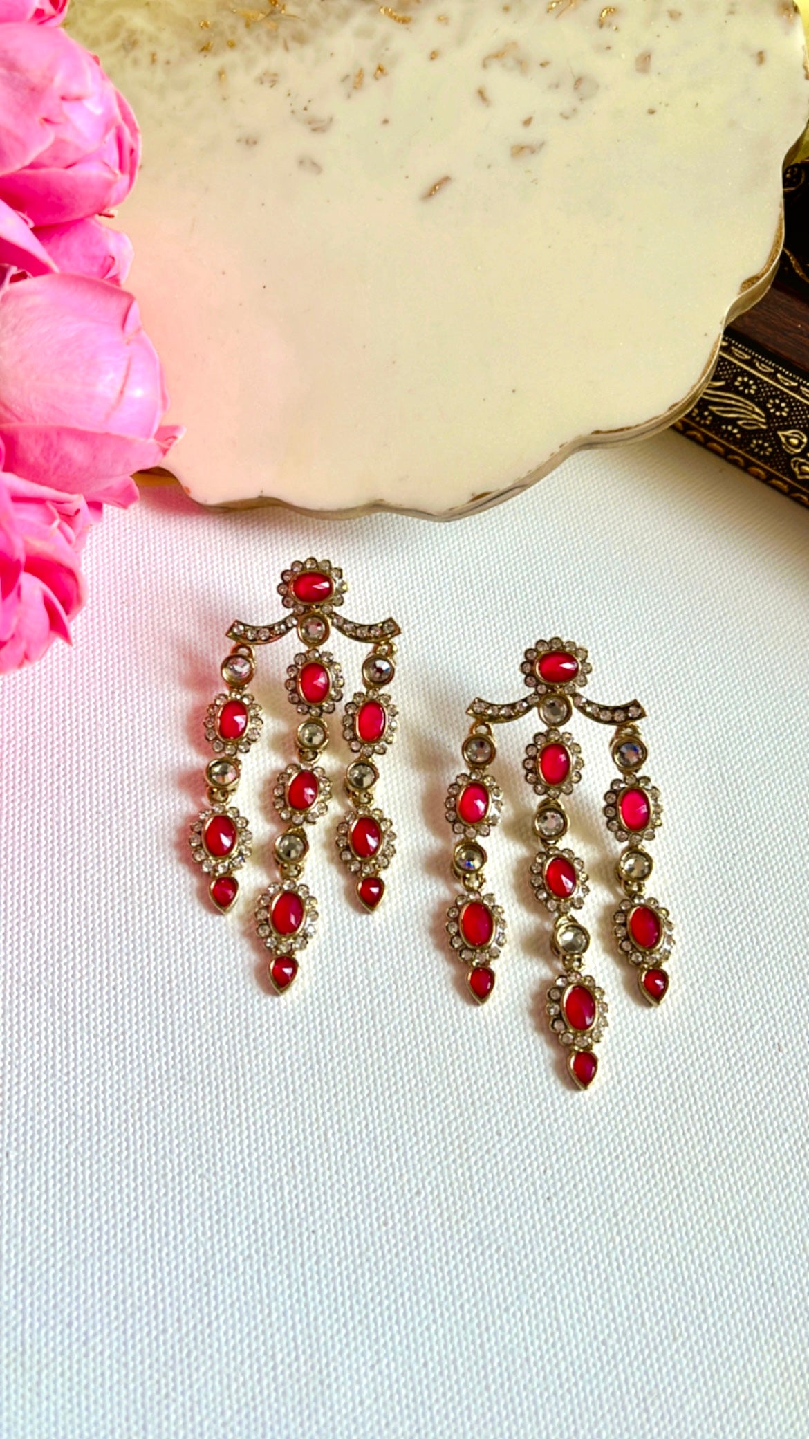 Red Nandani Earring