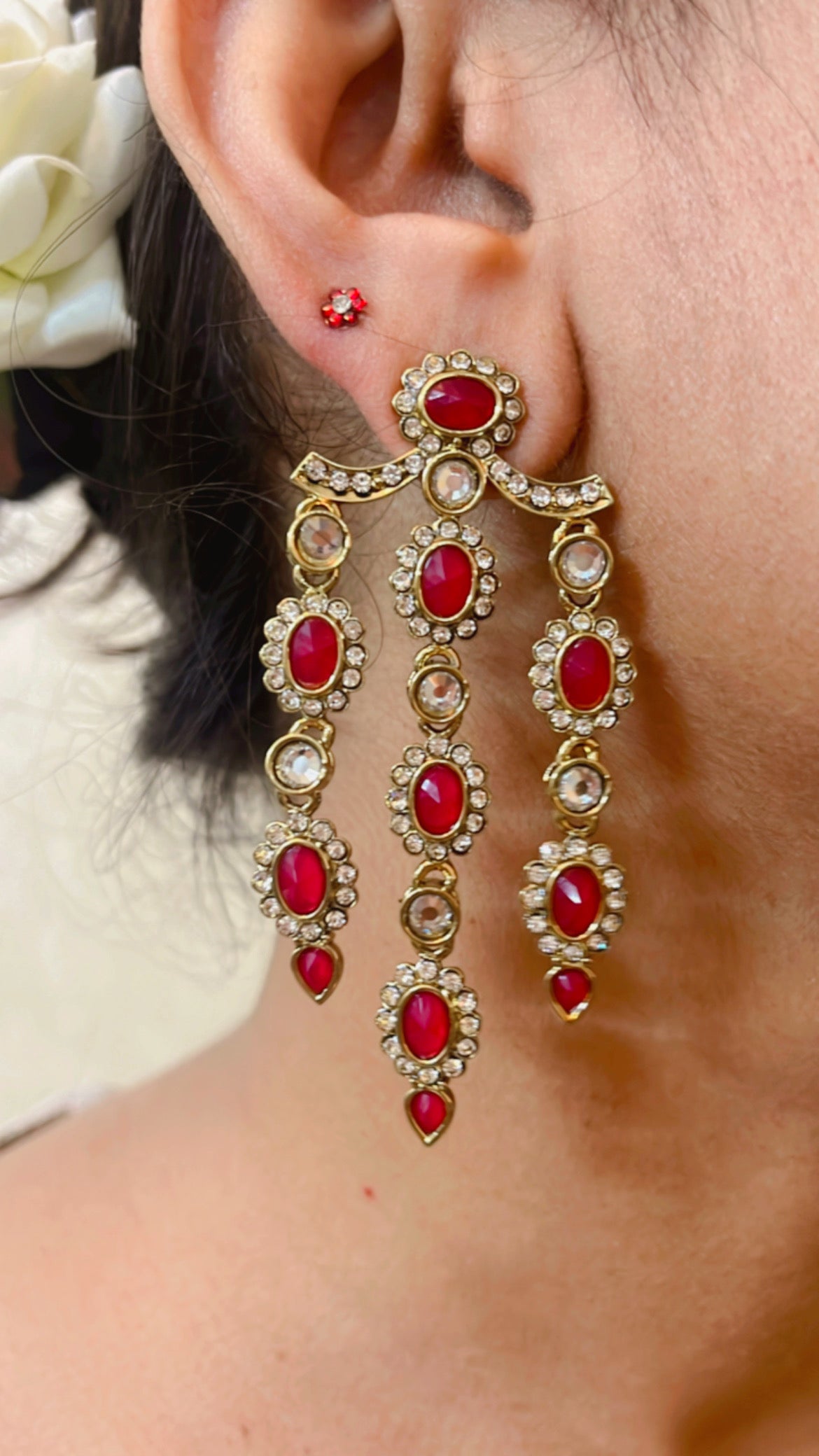 Red Nandani Earring