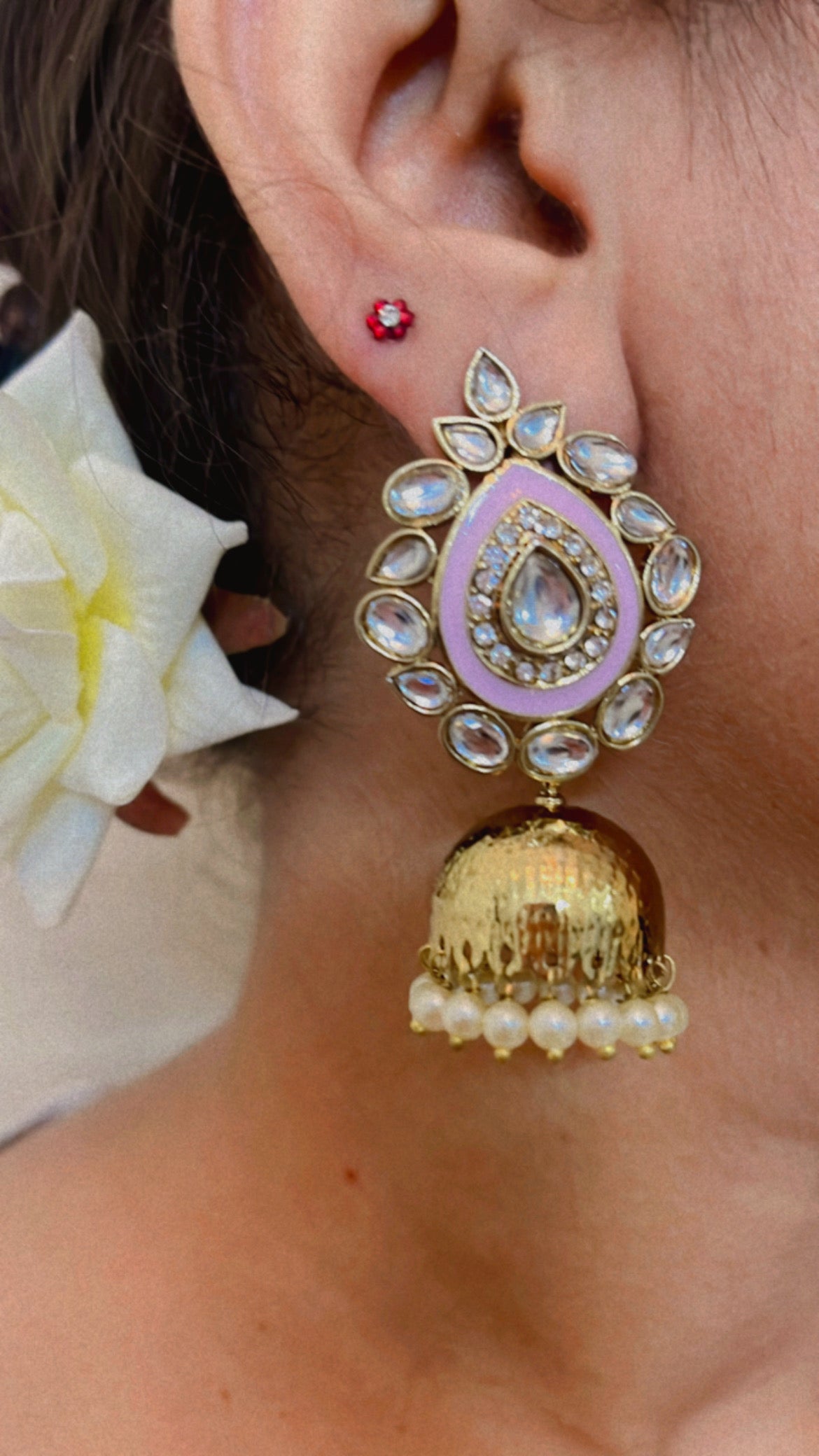 Pink Divya Earring