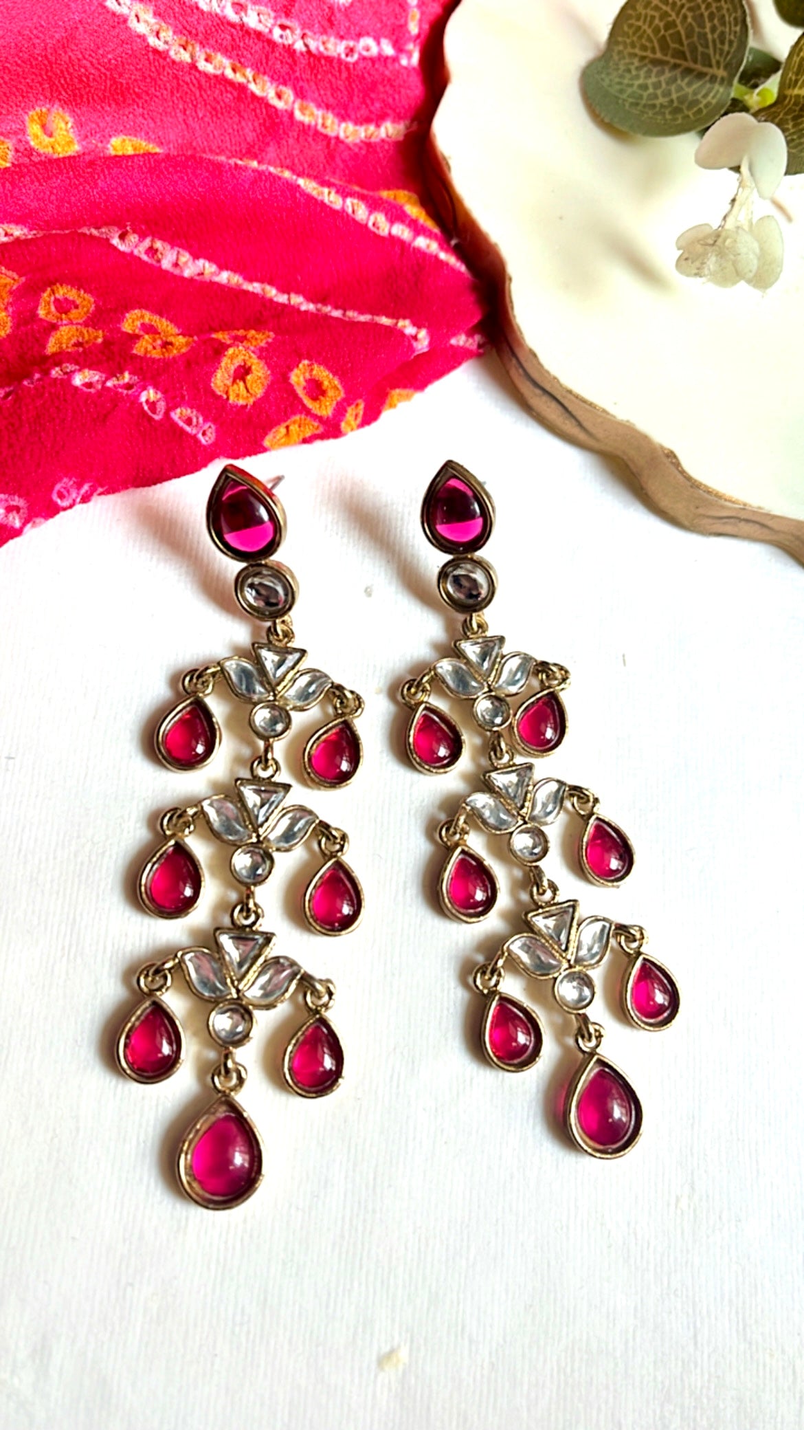 Red Jagnisha Earring