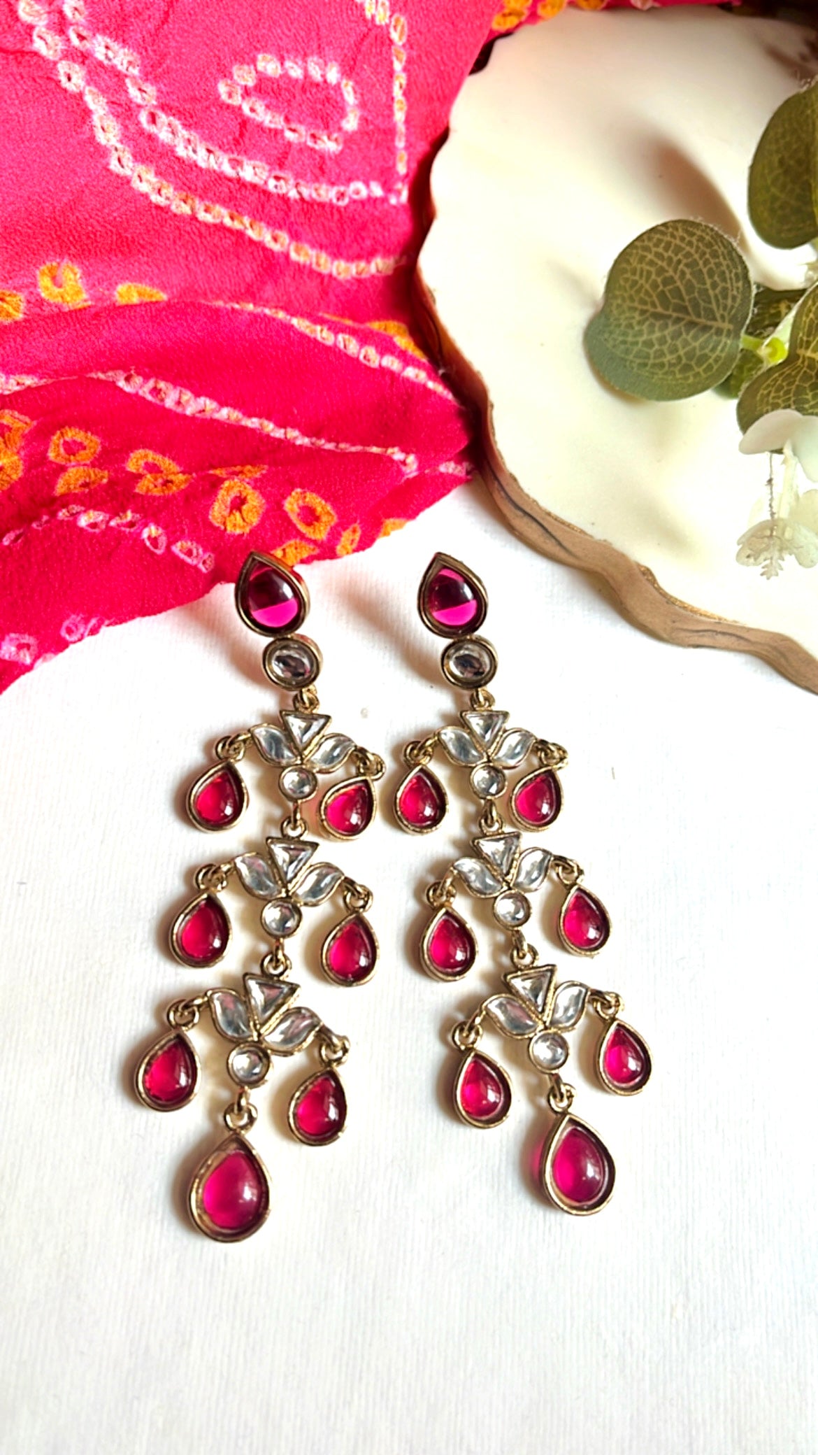 Red Jagnisha Earring