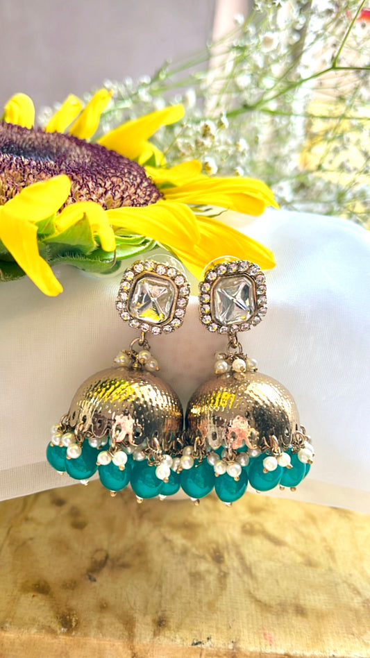 Green Pakisha Jhumka Earring