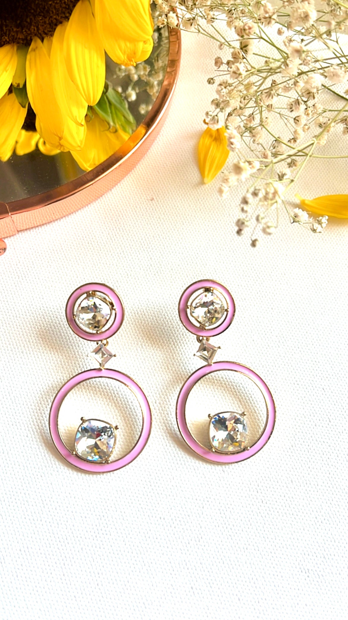 Pink Nayana Earring