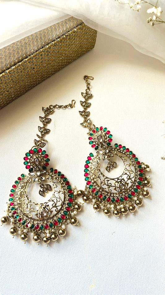 Red-Green Jaanvi  Earring