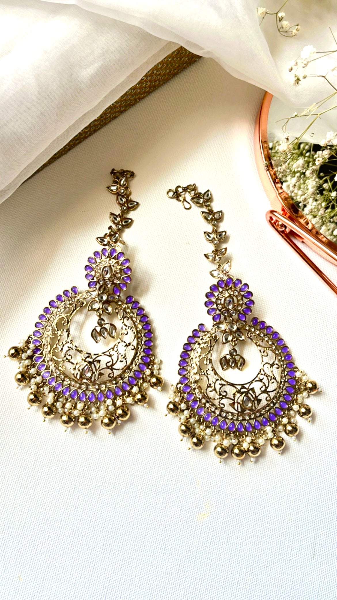 Purple Jaanvi  Earring