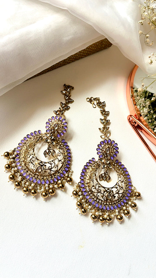 Purple Jaanvi  Earring