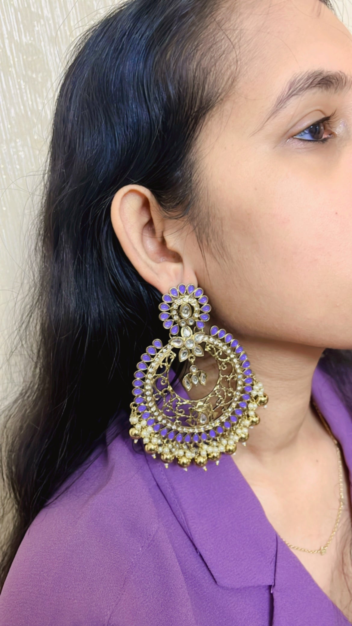 Purple Jaanvi  Earring