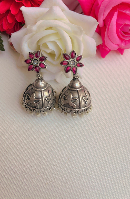 Pink Tanni Jhumka Earring