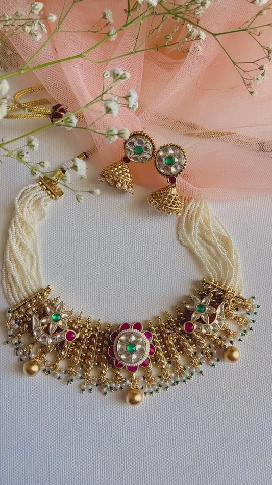 Pearl Pachi Necklace Set